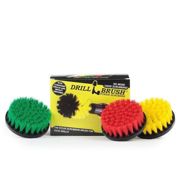 Drill Brush Power Scrubber By Useful Products 5 in W 5 in L Brush, Variety 4in-S-GRY-QC-DB - main